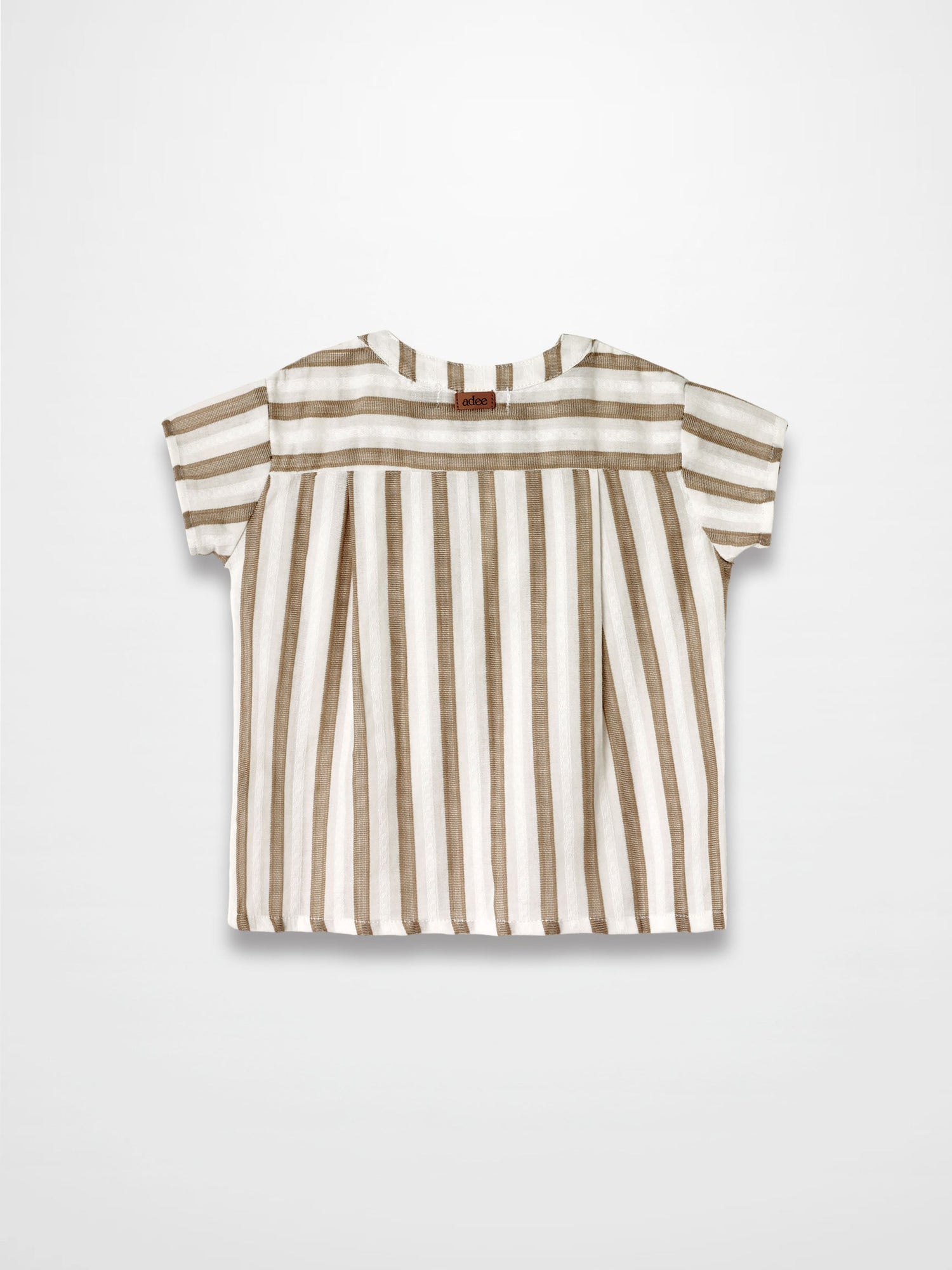 Tan and White Striped Shirt