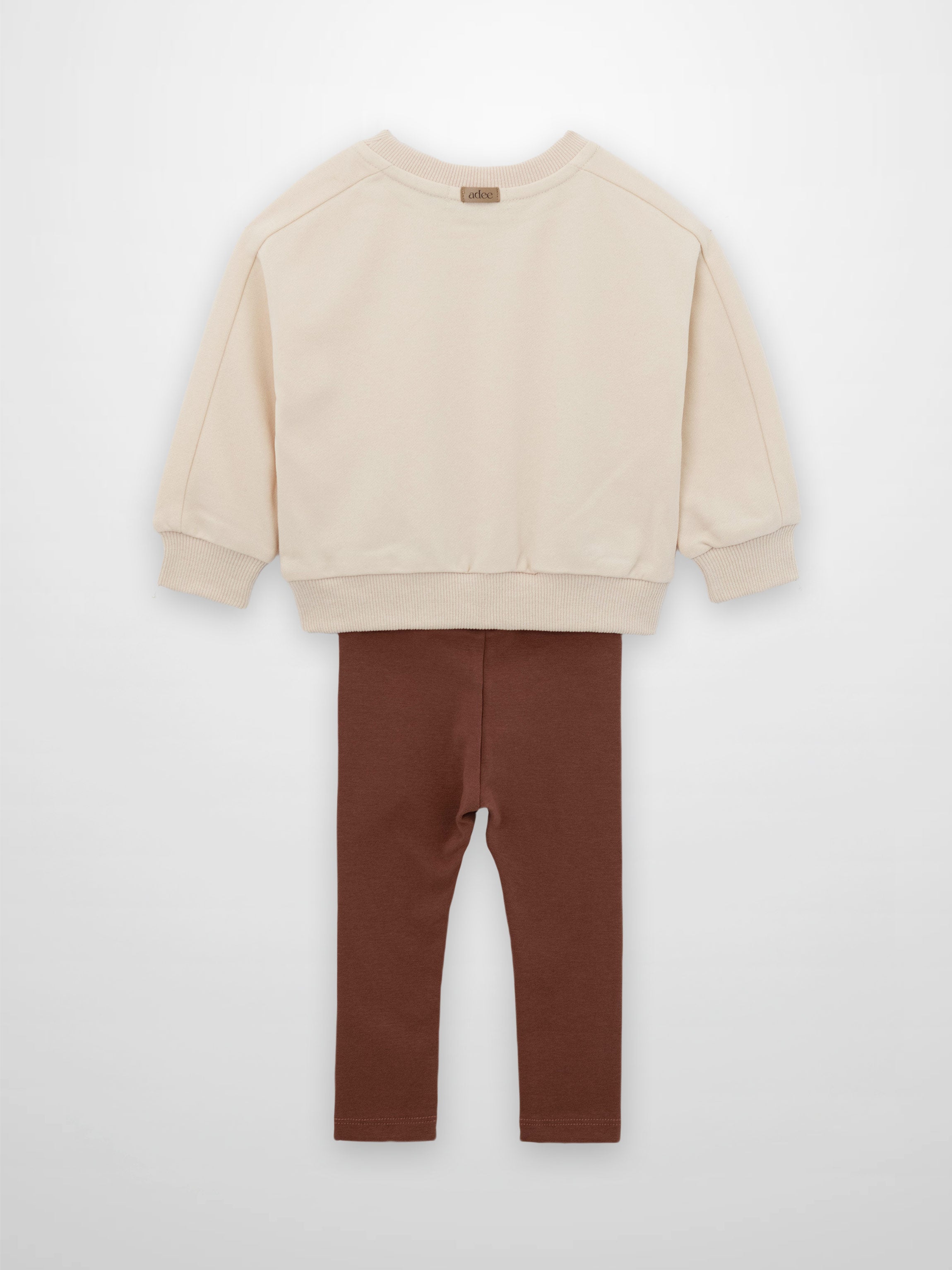 Crochet Patch Sweatshirt &amp; Leggings Set