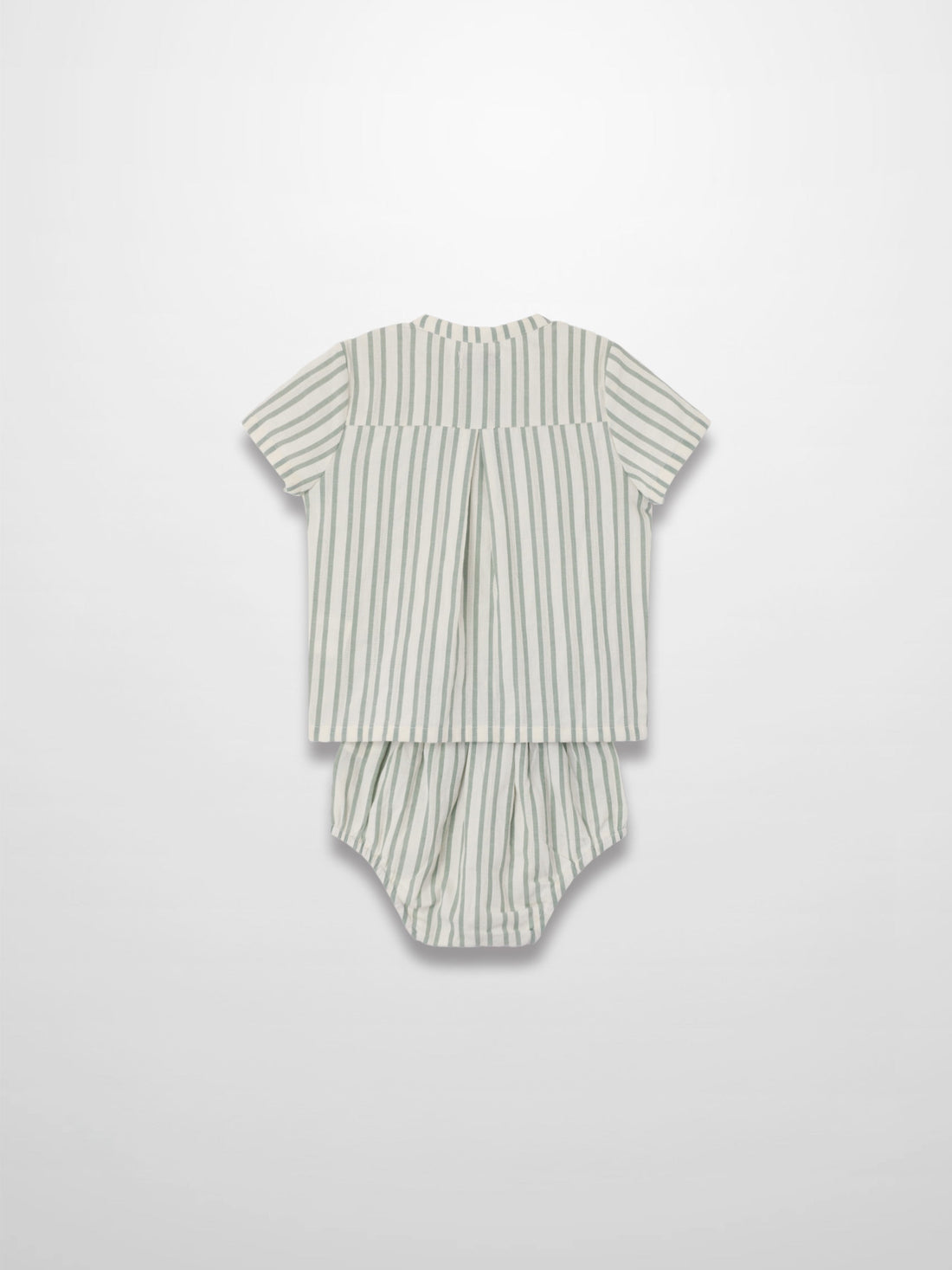 Green Striped Shirt &amp; Bloomers Set