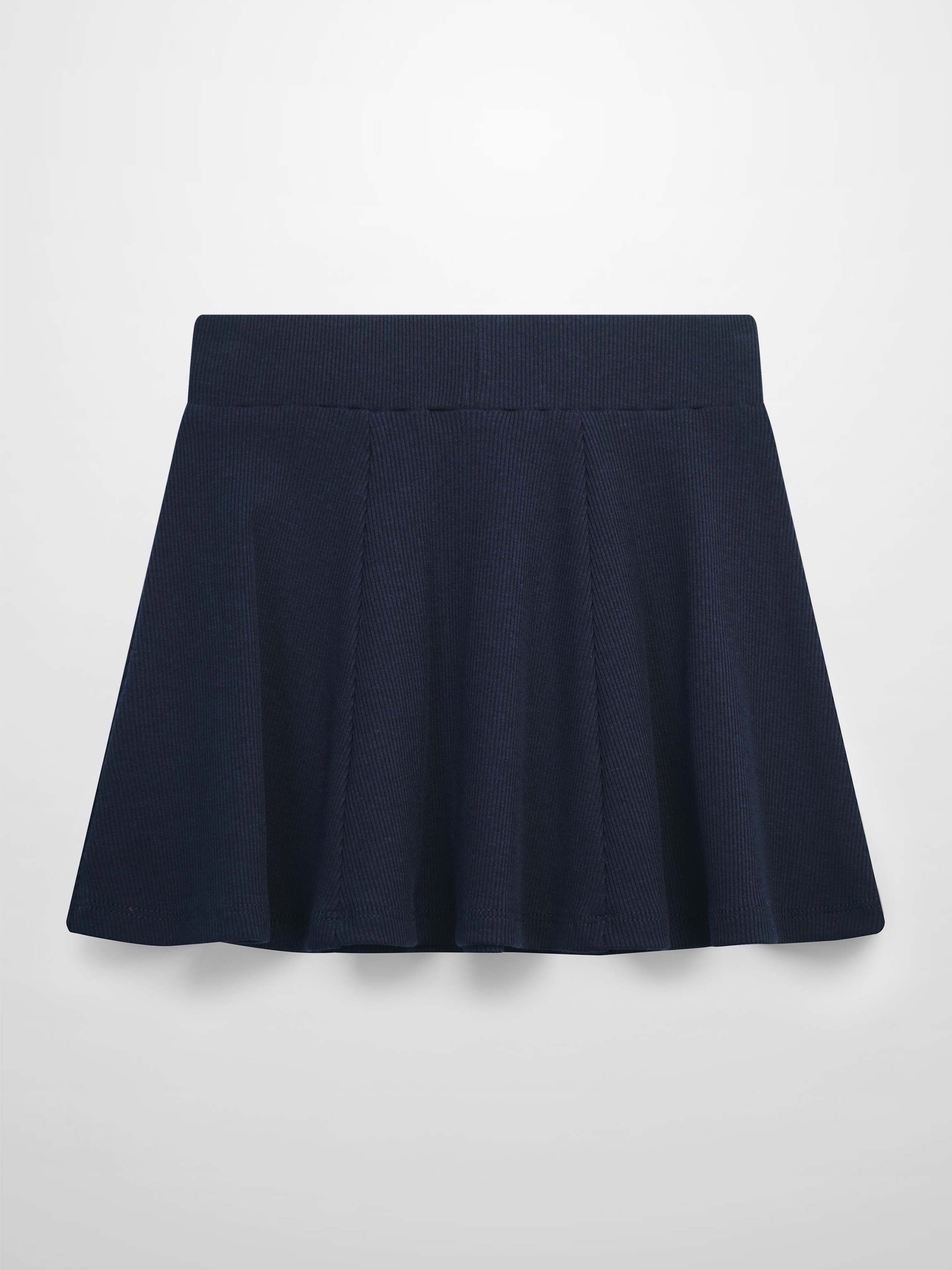 Ribbed Circle Skirt - Navy