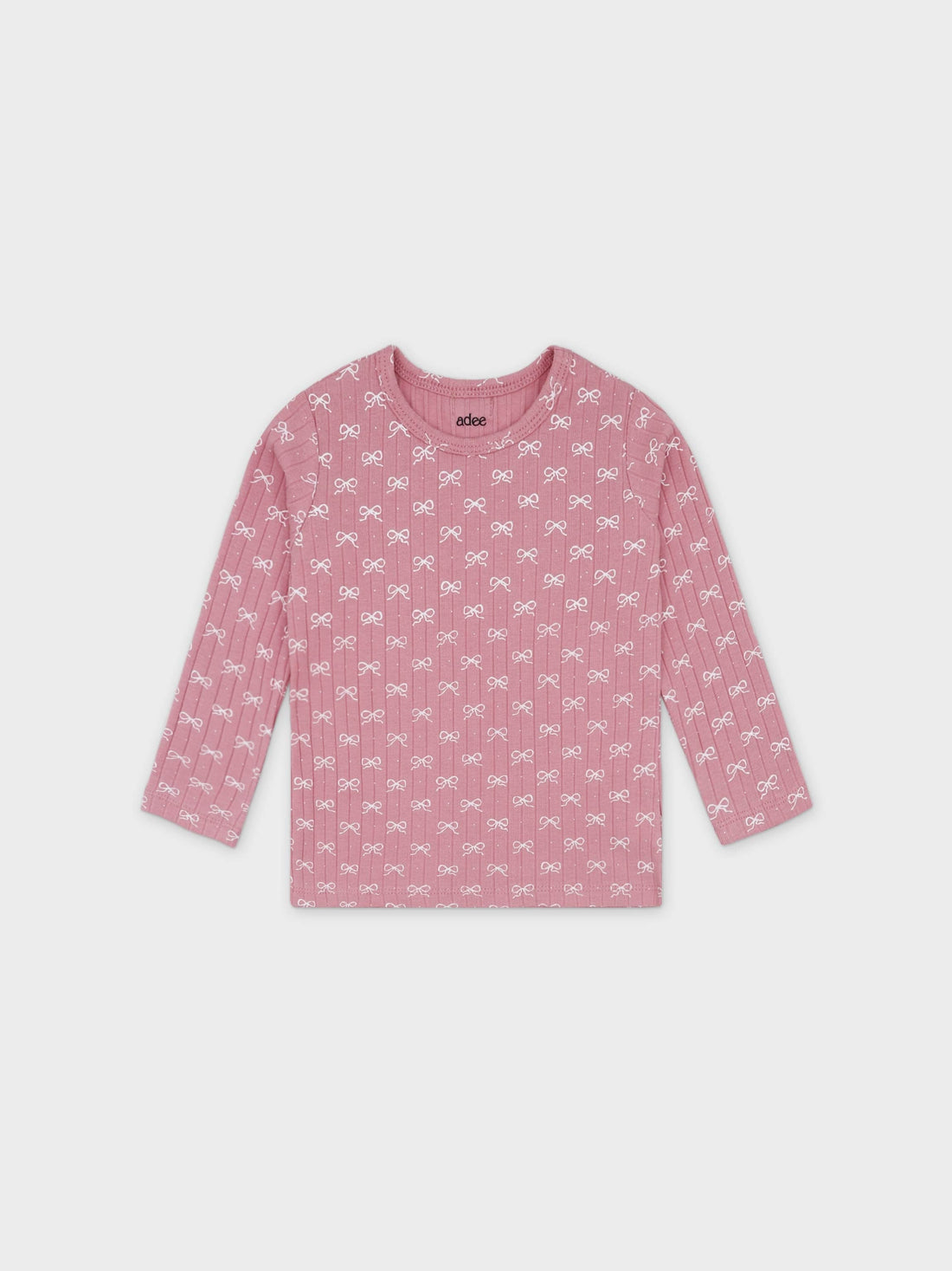Girls pajamas with bow print