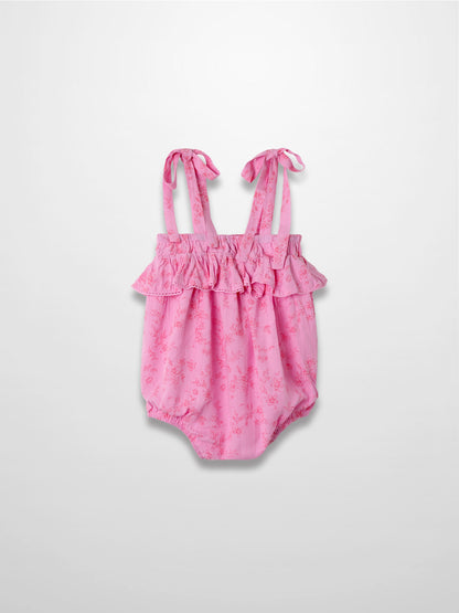 Pink Flower Romper