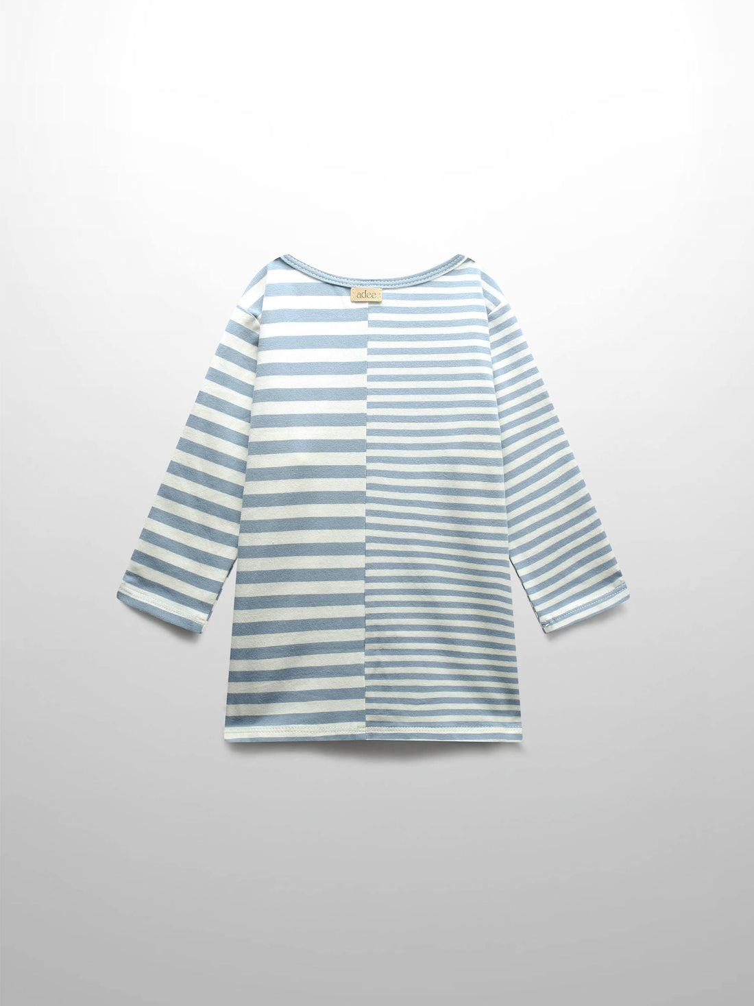 Striped Fitted T-shirt with 3/4 sleeves