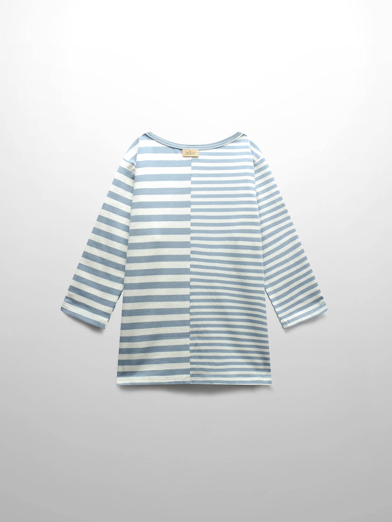 Striped Fitted T-shirt with 3/4 sleeves