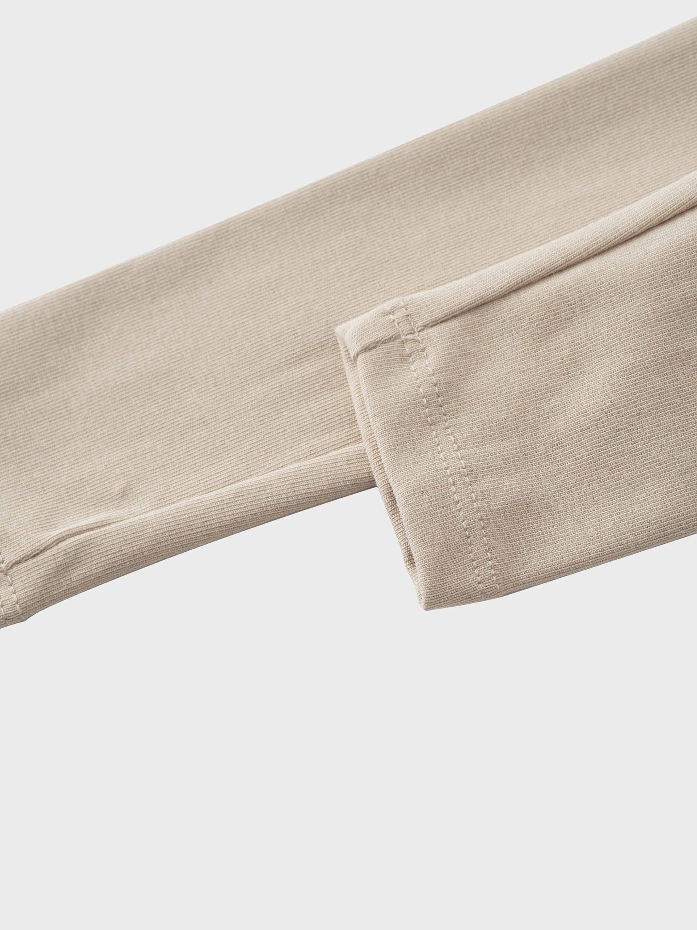 Non Ribbed Leggings - Taupe