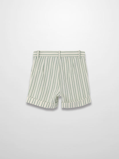 Green Striped Shorts