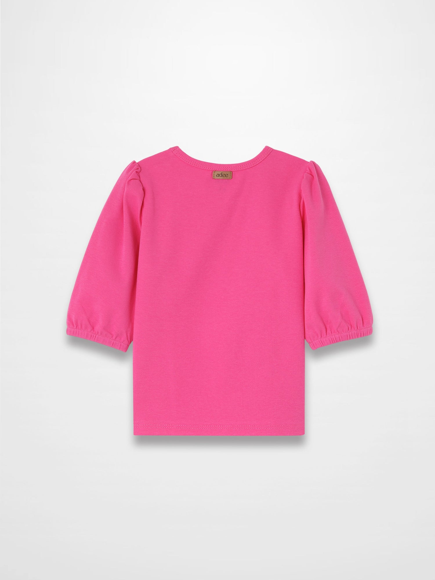 3/4 Sleeve Bubble T-Shirt - Pink