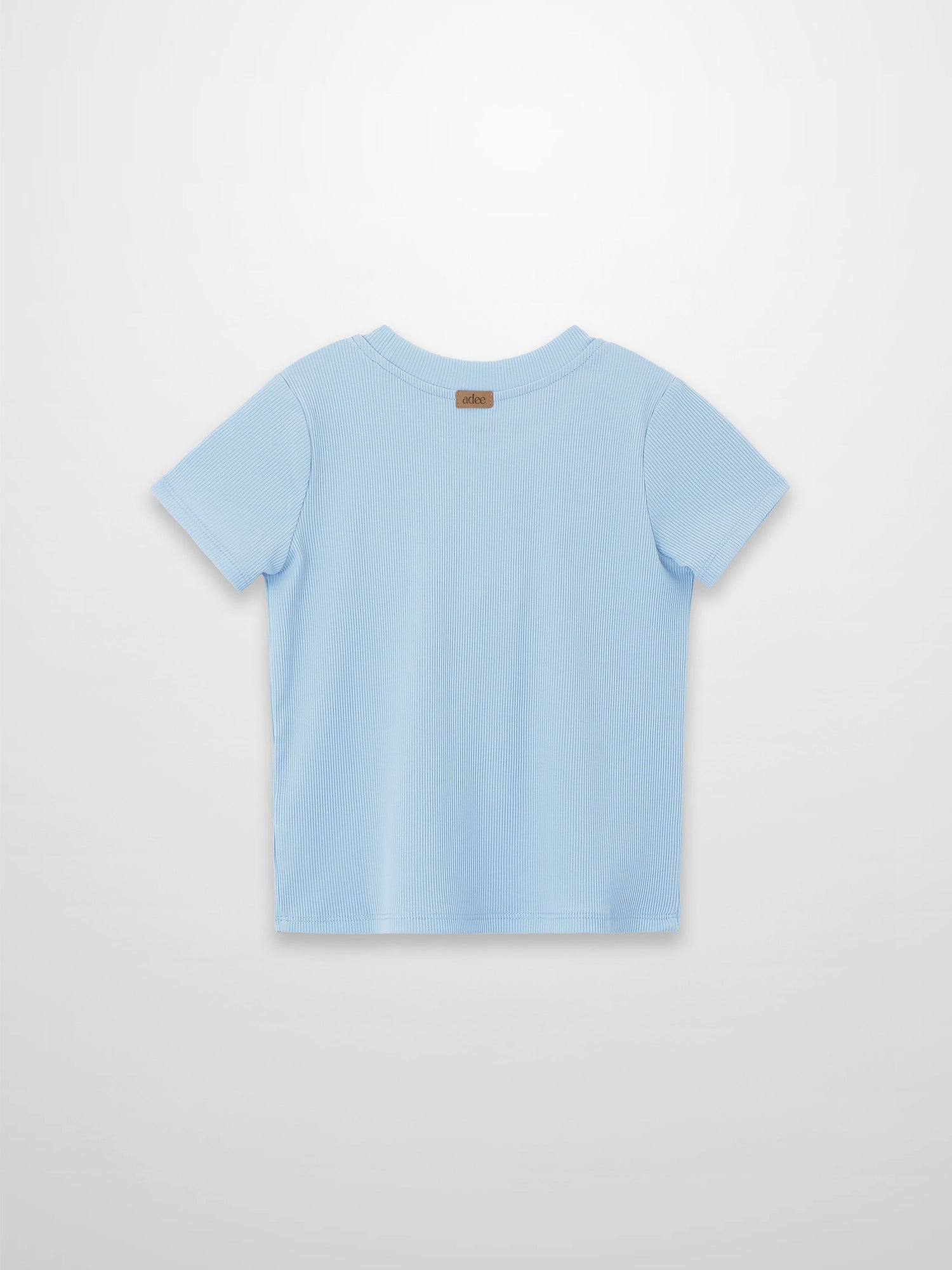Thin Ribbed T-Shirt - Light Blue