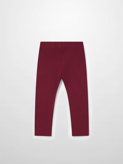 Ribbed Leggings - Burgundy