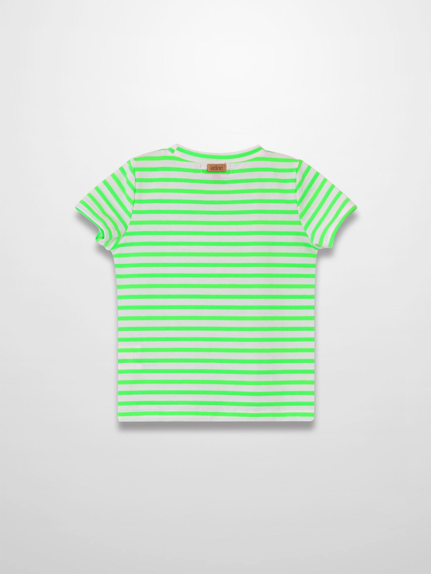 Neon Green Striped Boxy T-shirt