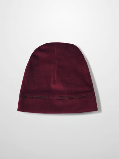 Velour Beanie - Burgundy