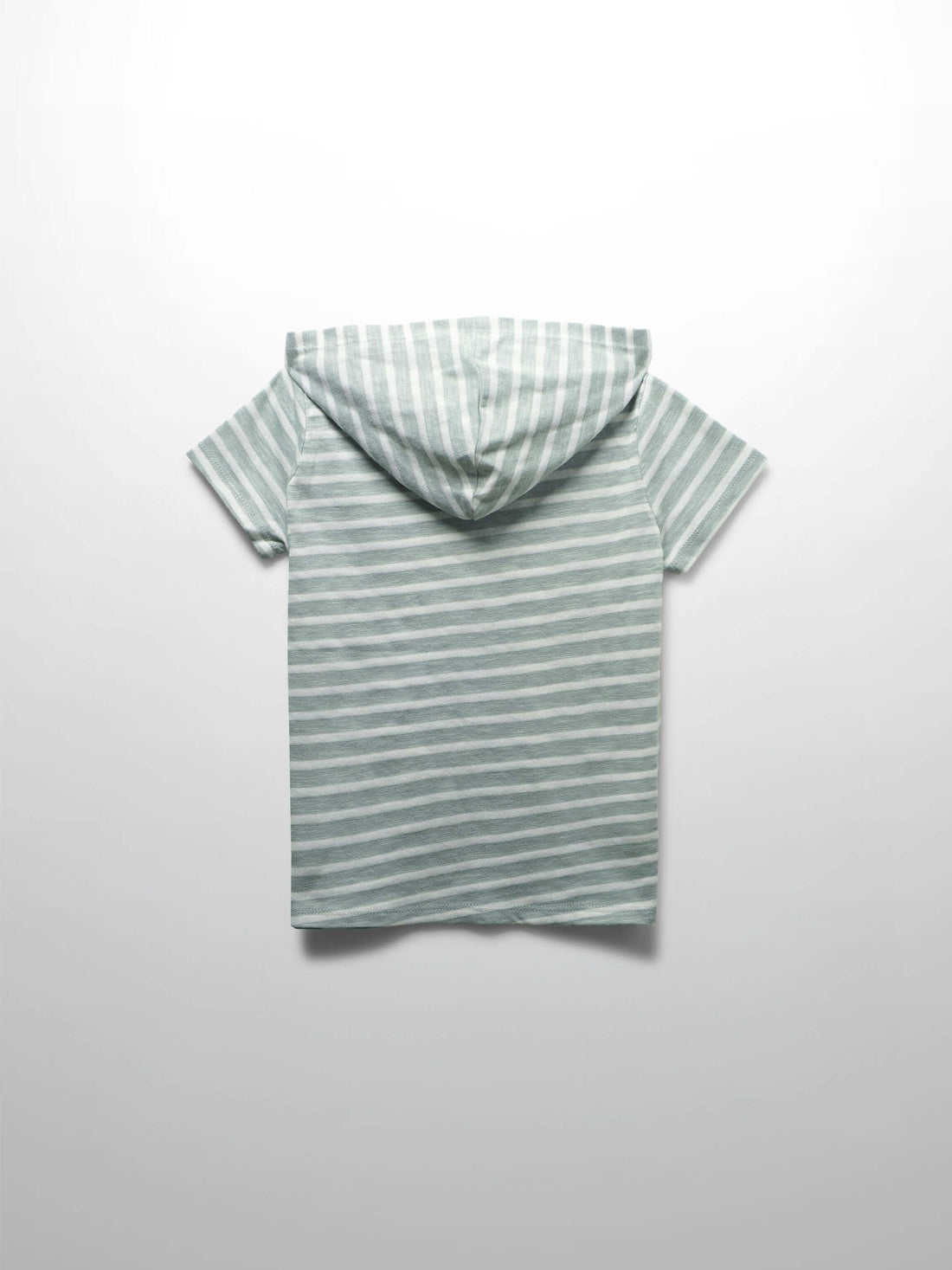 Pastel green striped hoodie shirt