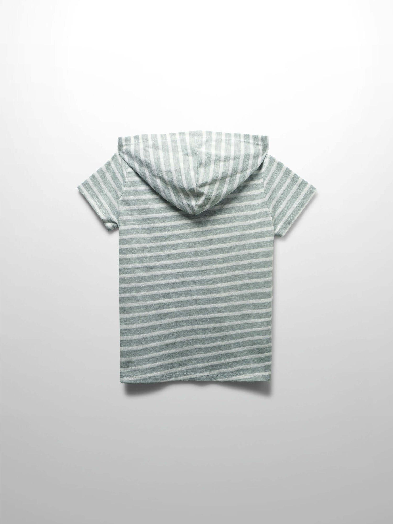 Pastel green striped hoodie shirt