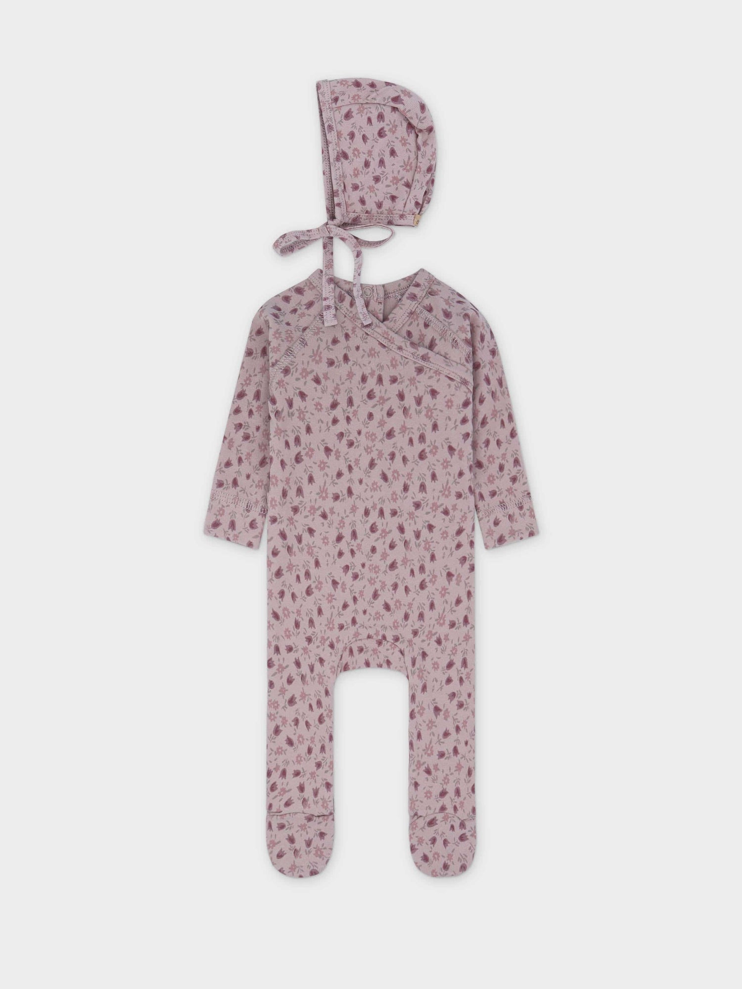 Pink Tulip Stretchy, Bonnet &amp; Bib