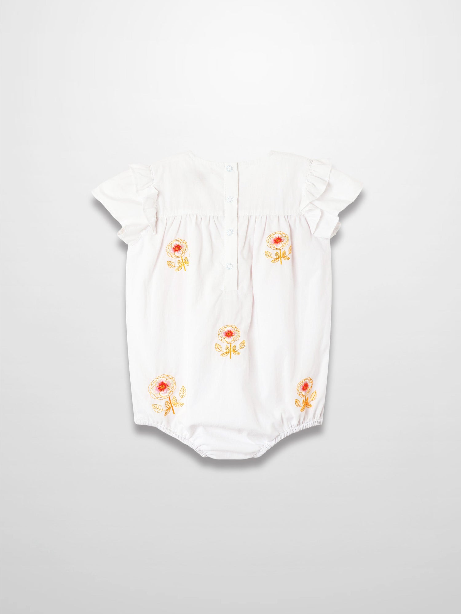 Embroidered Flower Romper