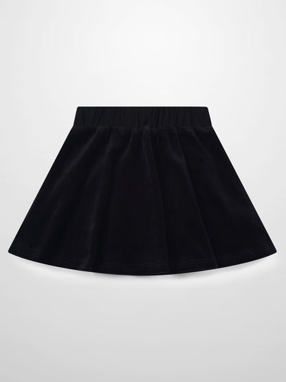 Velour Circle Skirt - Black