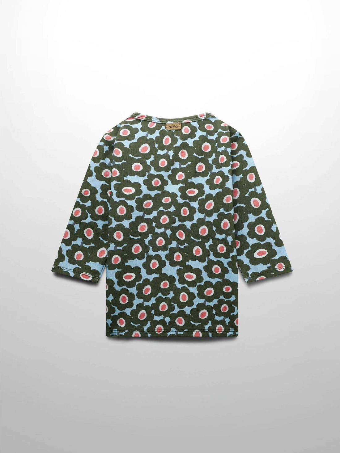 Girls shirts green flower pattern