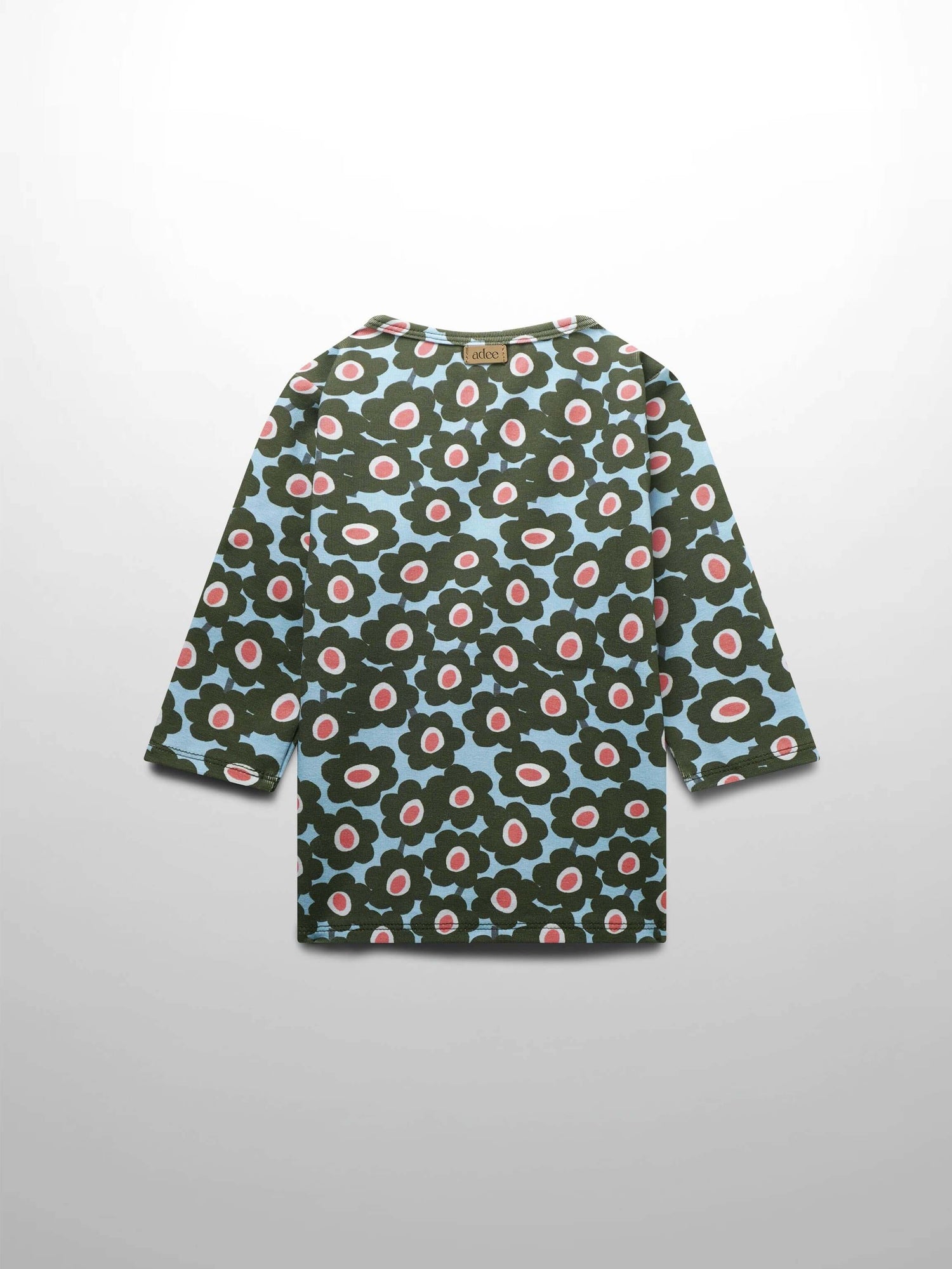 Girls shirts green flower pattern