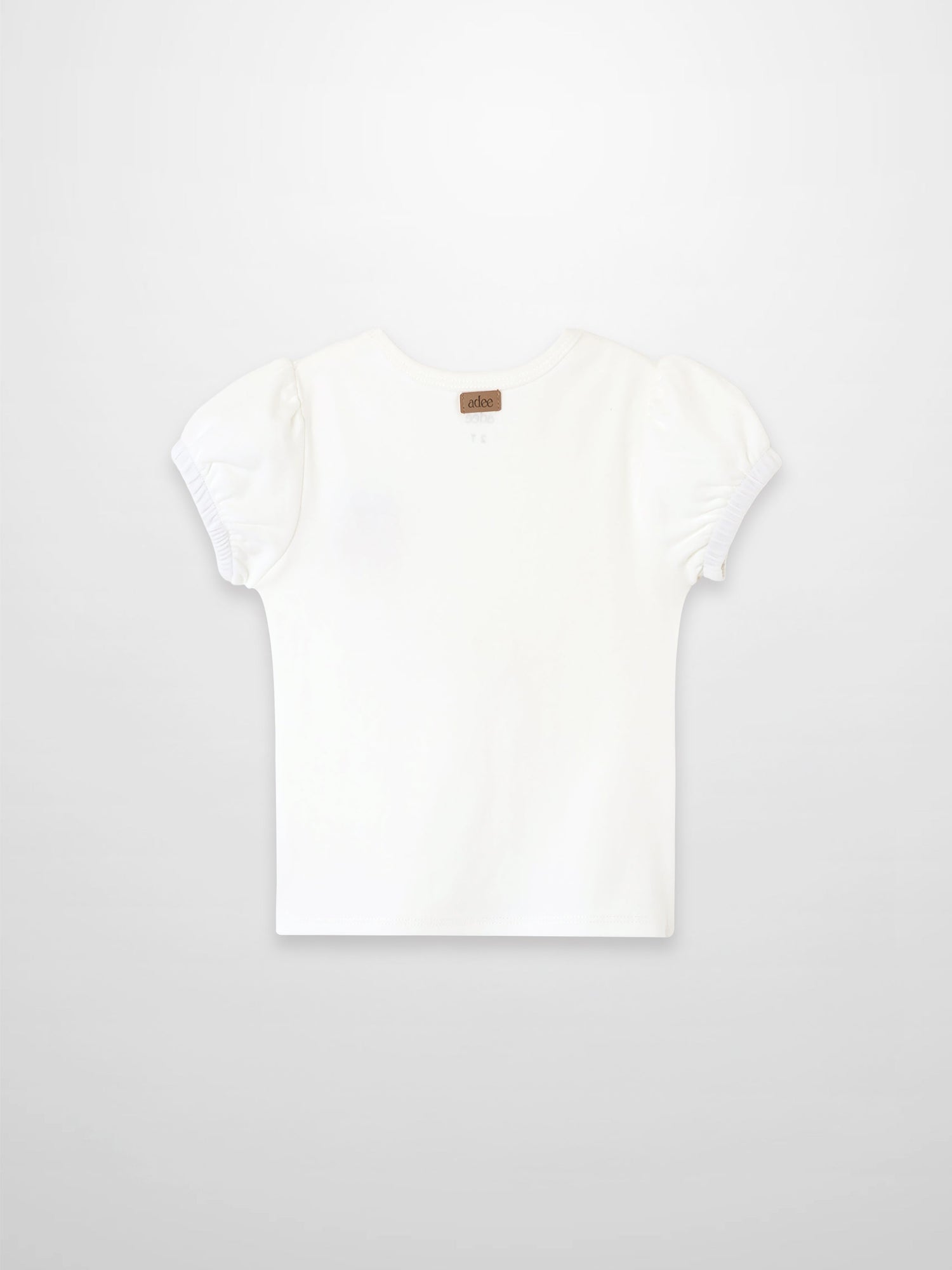 Embroidered Strawberry Short Puff Sleeve T-shirt