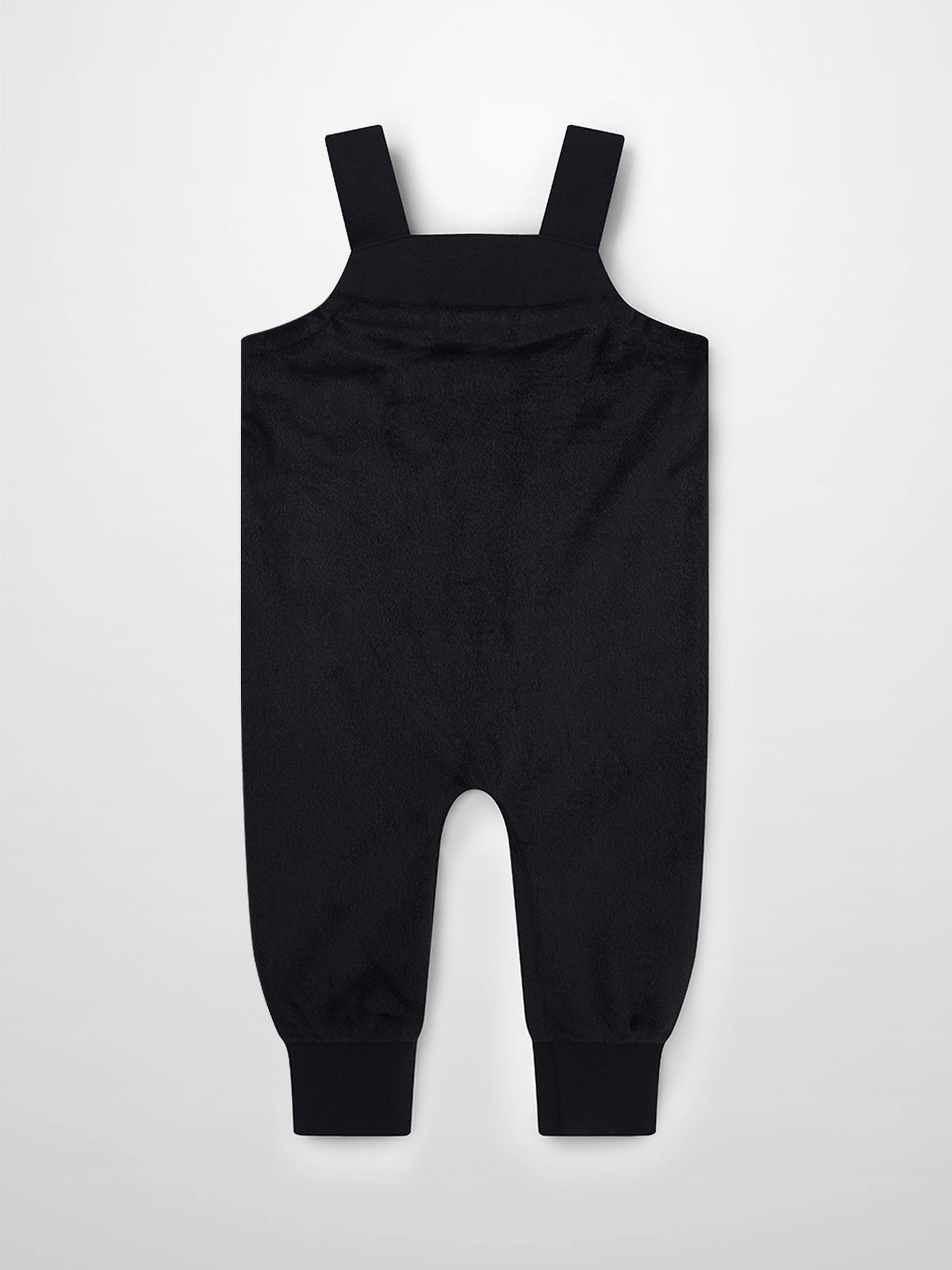 Black Velour Overalls