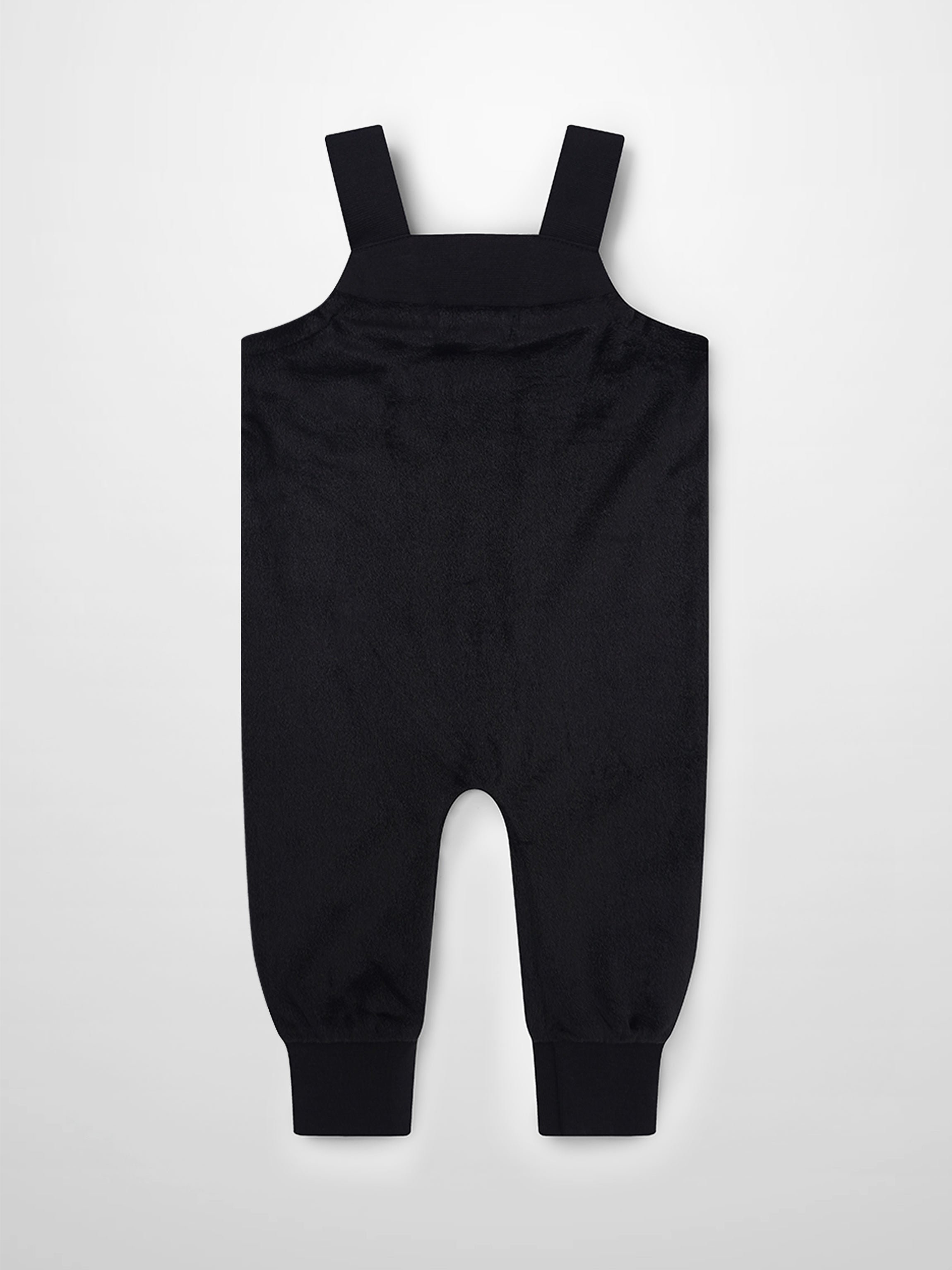 Black Velour Overalls
