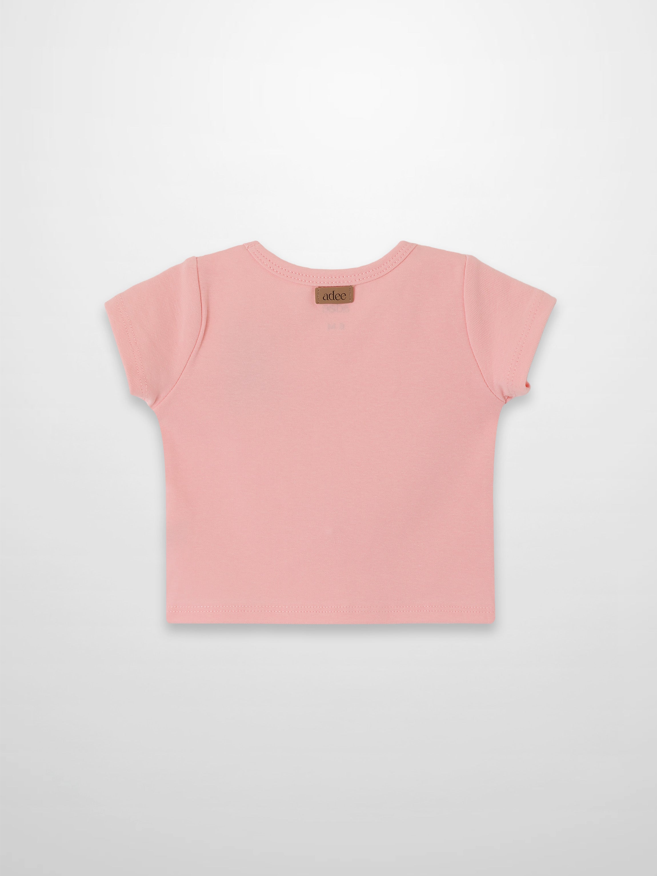 Short Sleeve Emblem T-shirt - Light Pink