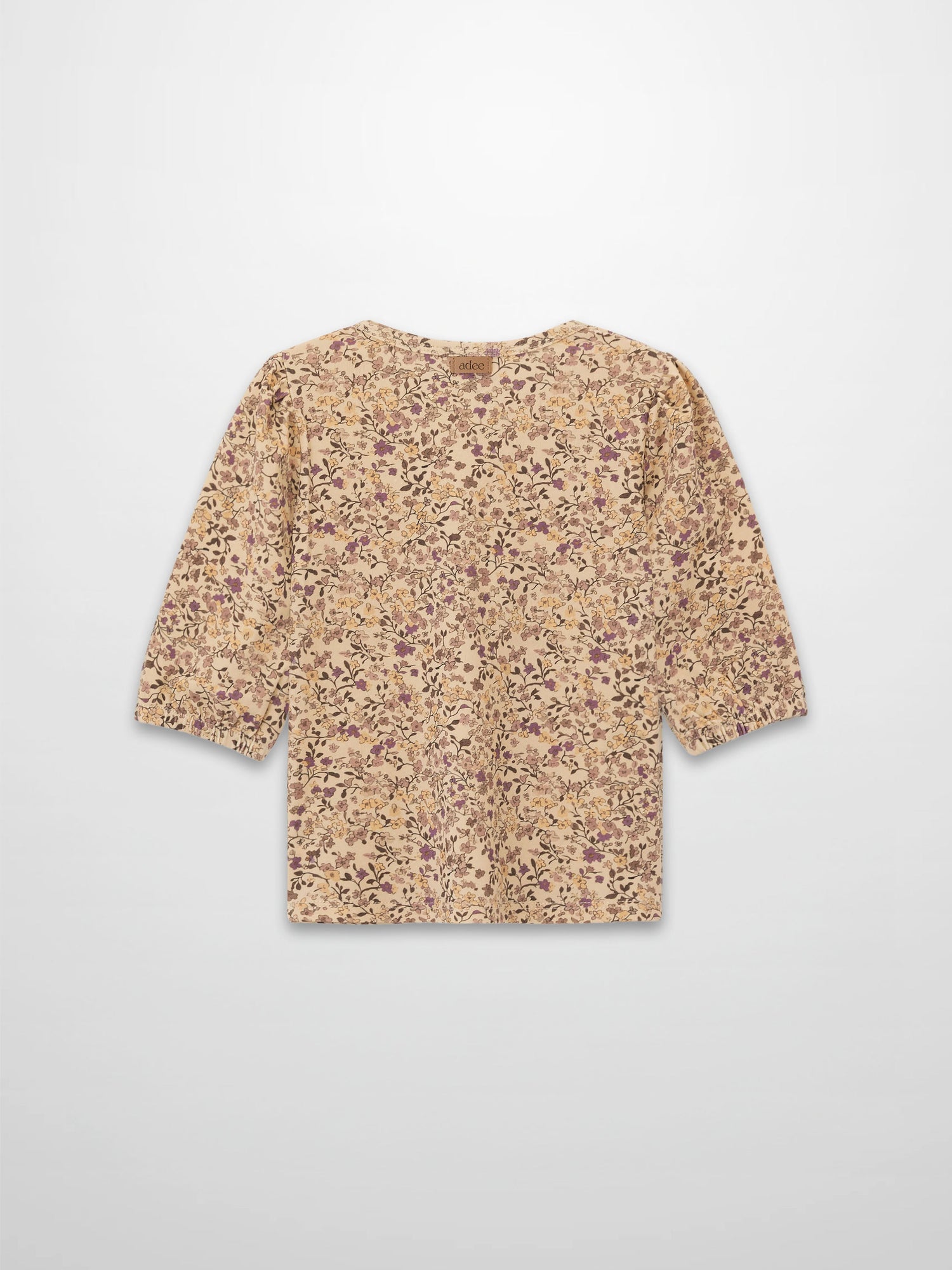 Purple Flower 3/4 Sleeve Shirt