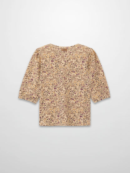 Purple Flower 3/4 Sleeve Shirt