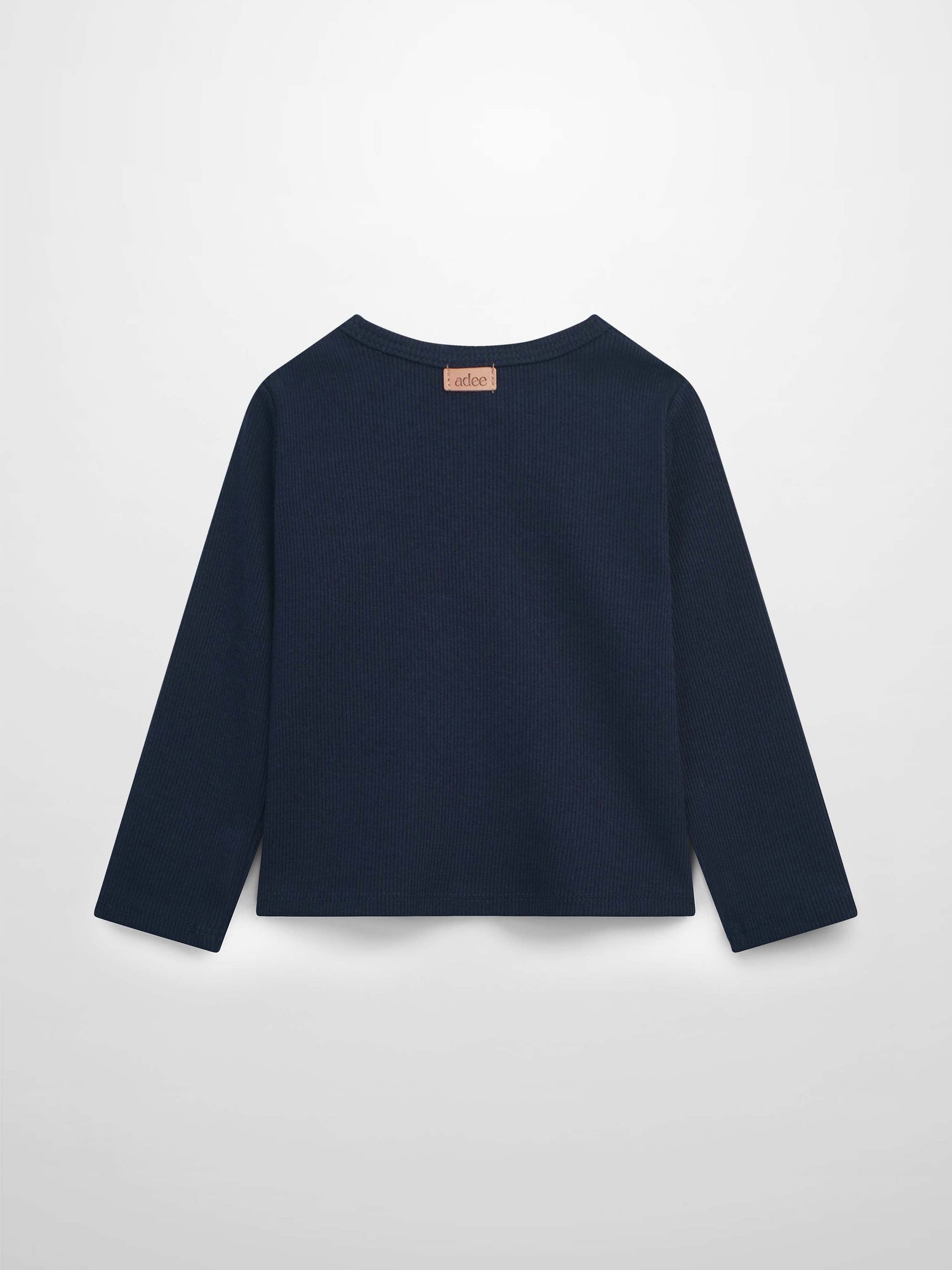 Thin Ribbed Cardigan - Navy