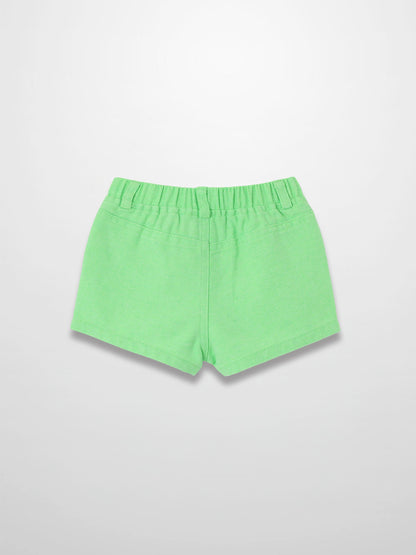 Denim Shorts - Neon Green
