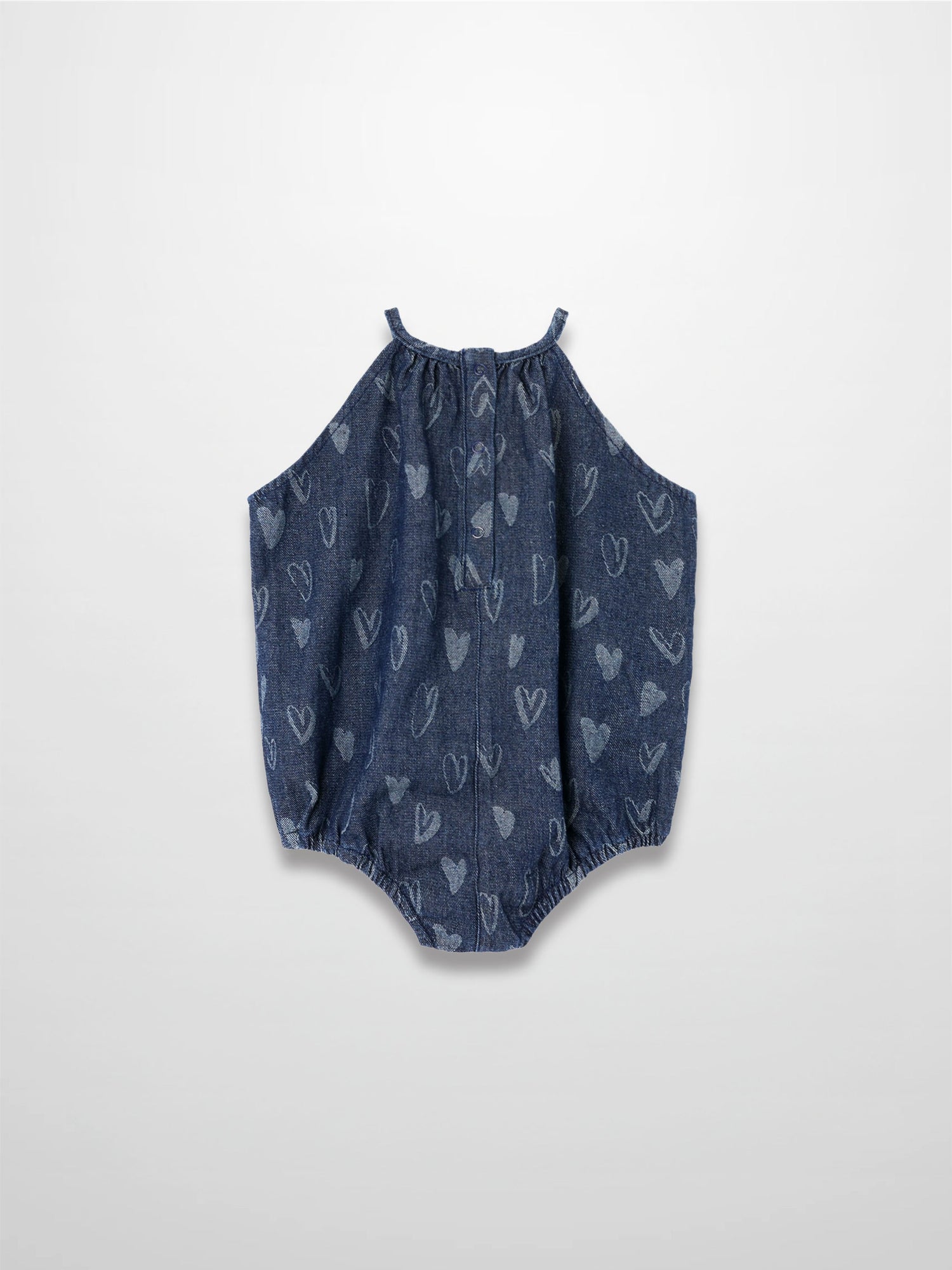 Denim Heart Romper