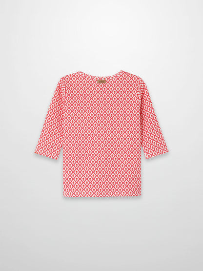 Diamond Flower T-Shirt - 3/4 Sleeve