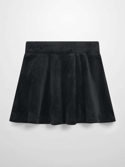 6 Panel Skirt- Black Velour