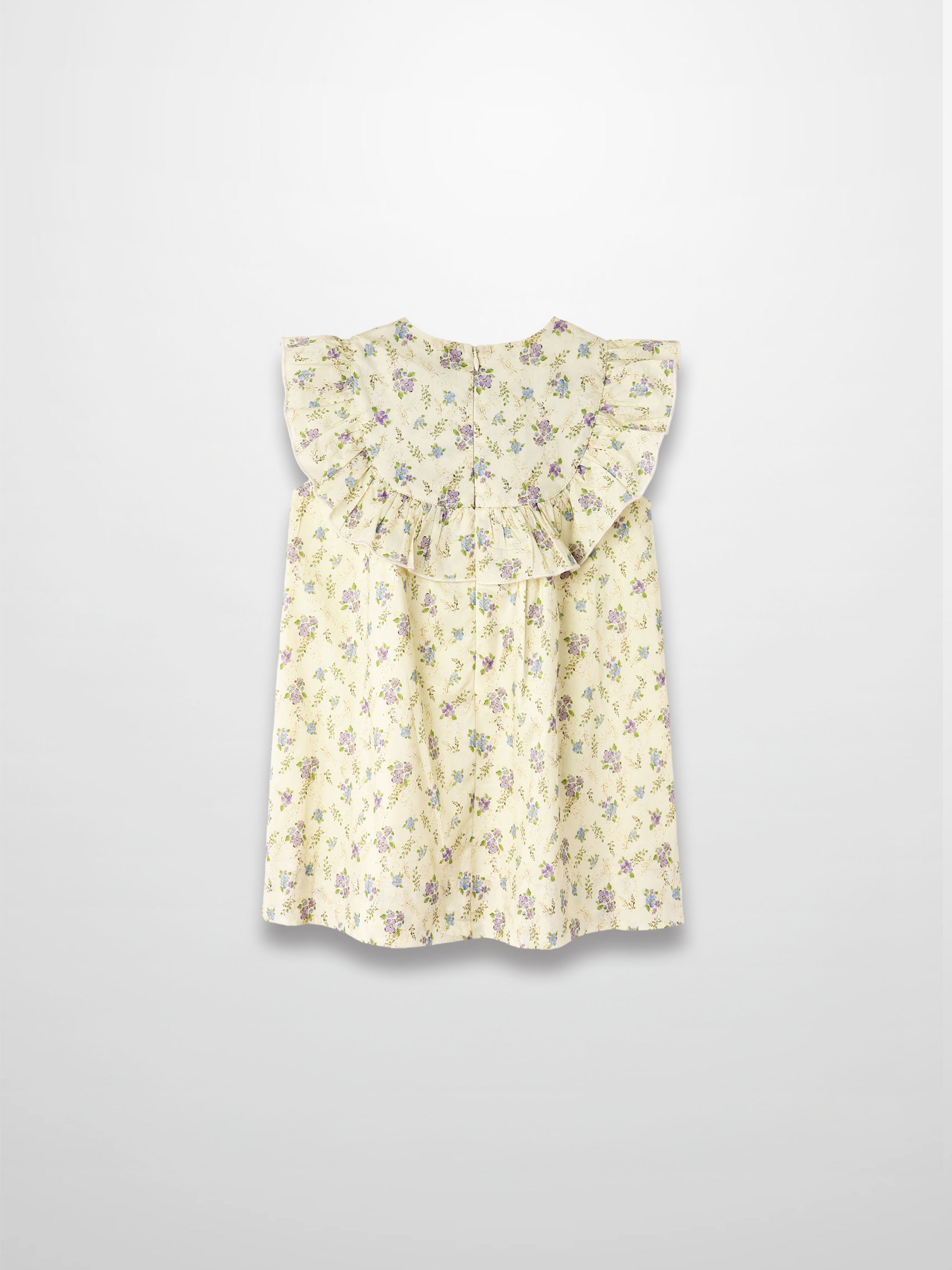 Ivory Flower Dress - Sleeveless