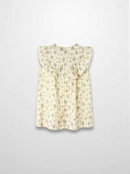 Ivory Flower Dress - Sleeveless