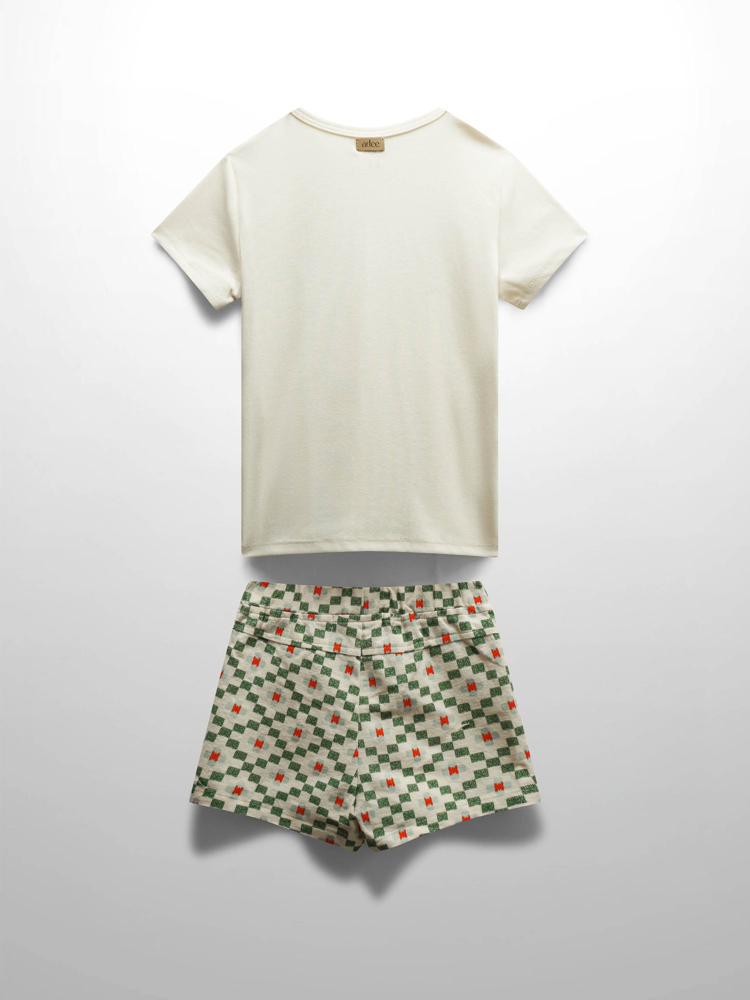 Green Diamond Shorts with Shirt