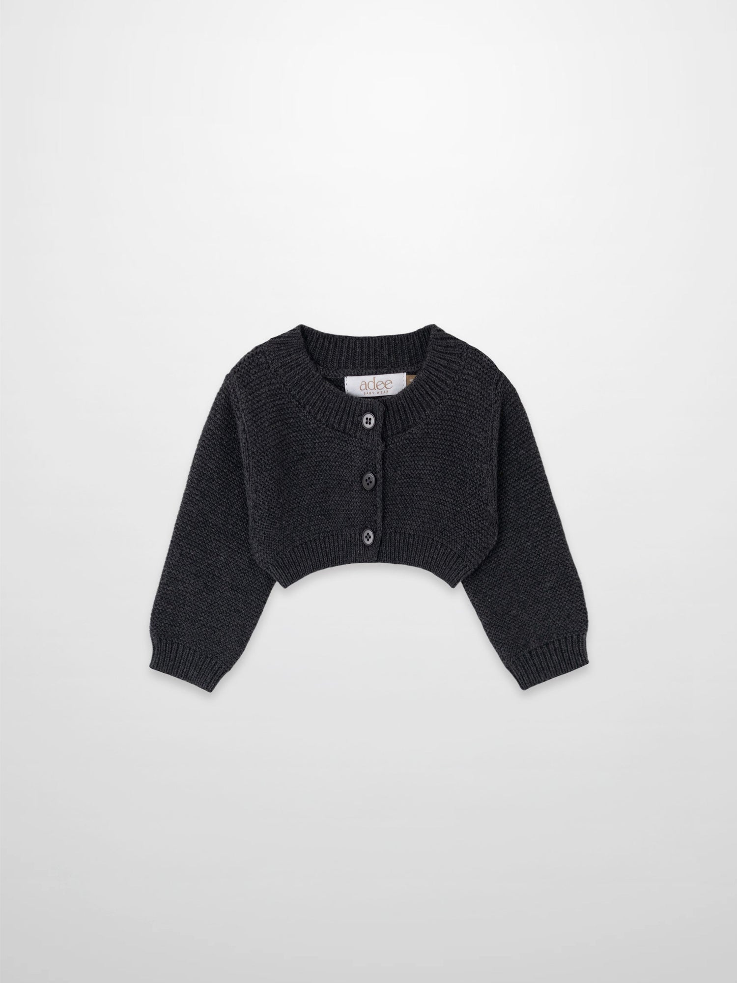 Cropped Cardigan - Heather Grey