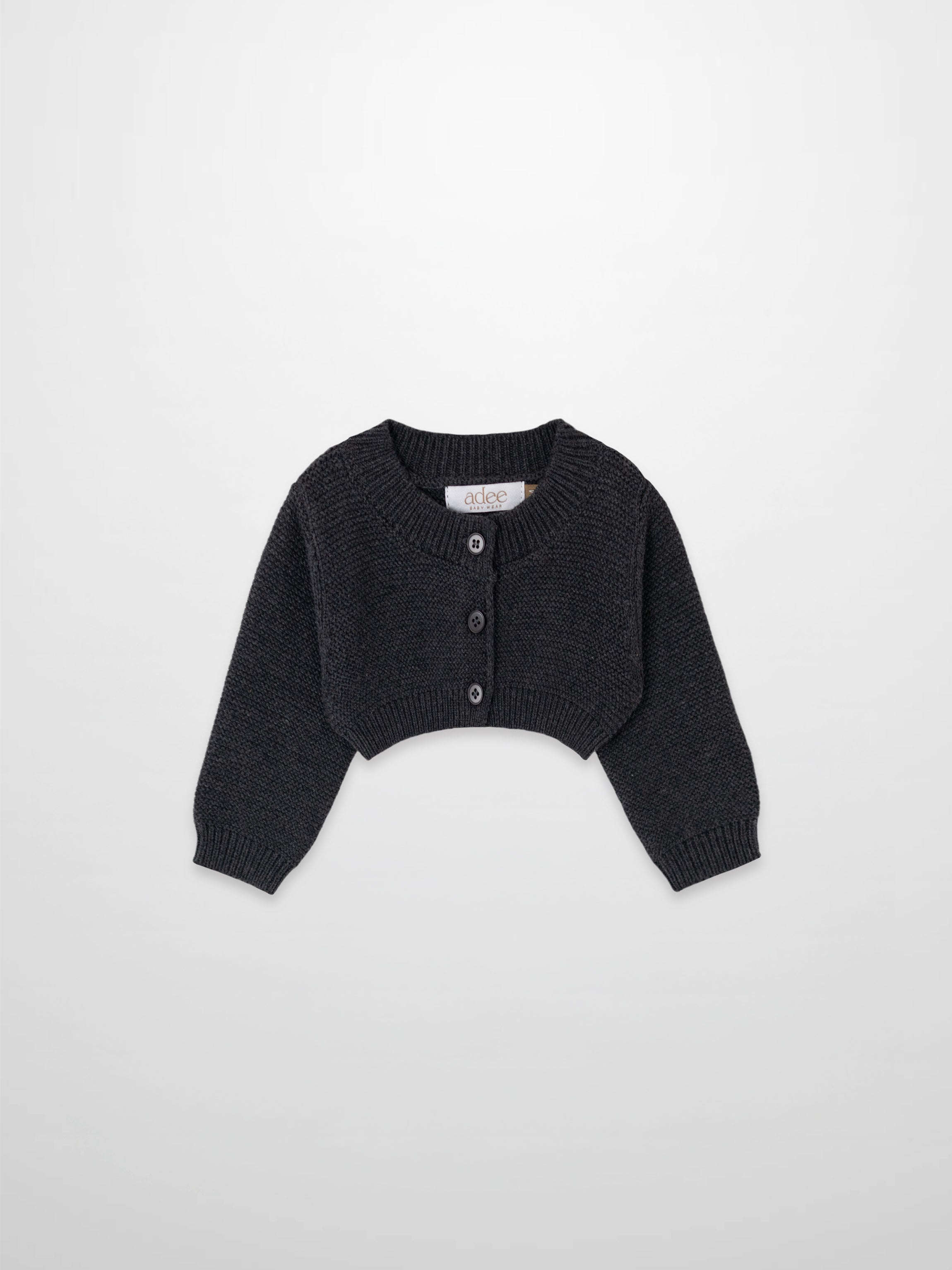 Cropped Cardigan - Heather Grey