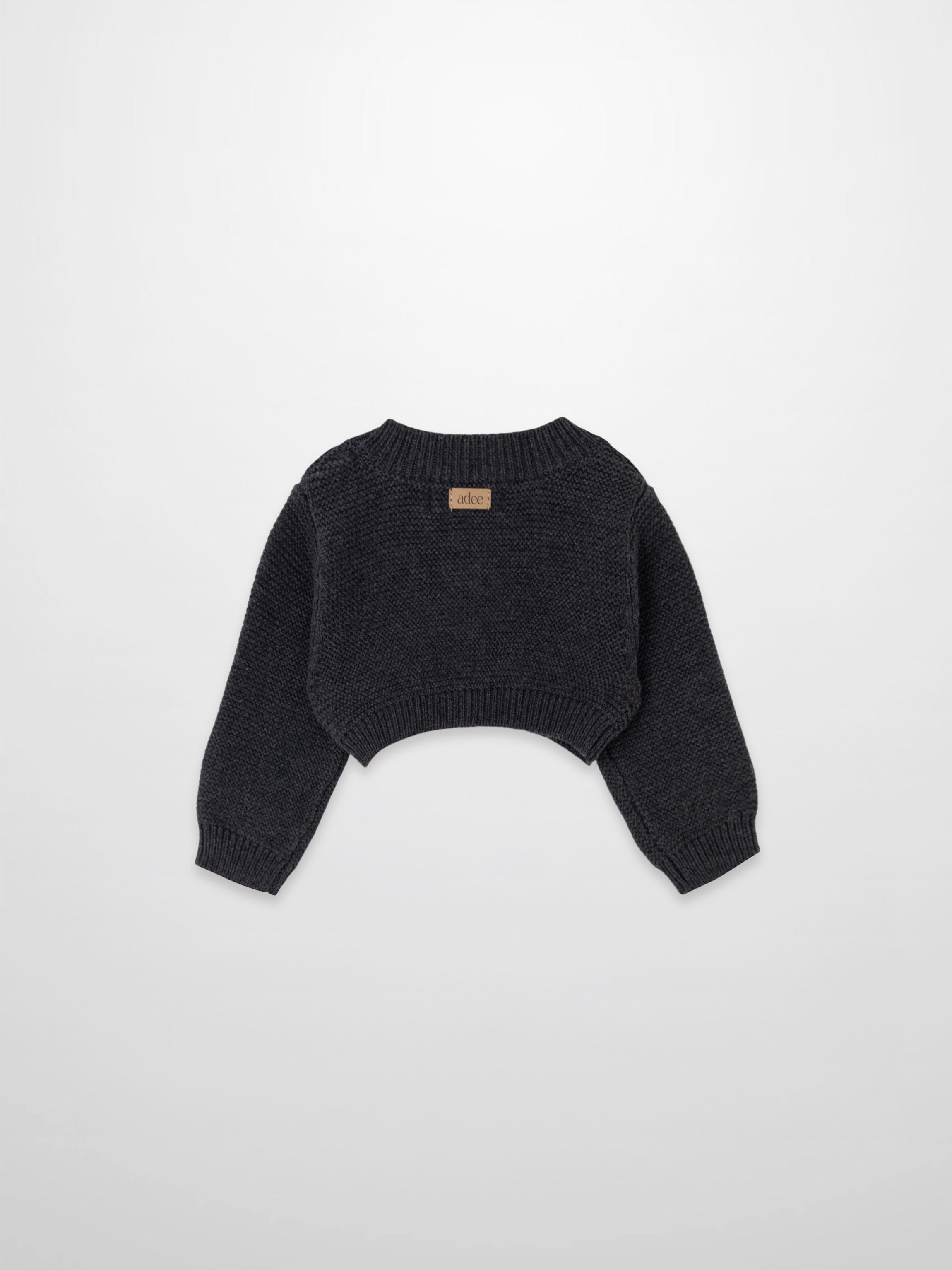 Cropped Cardigan - Heather Grey