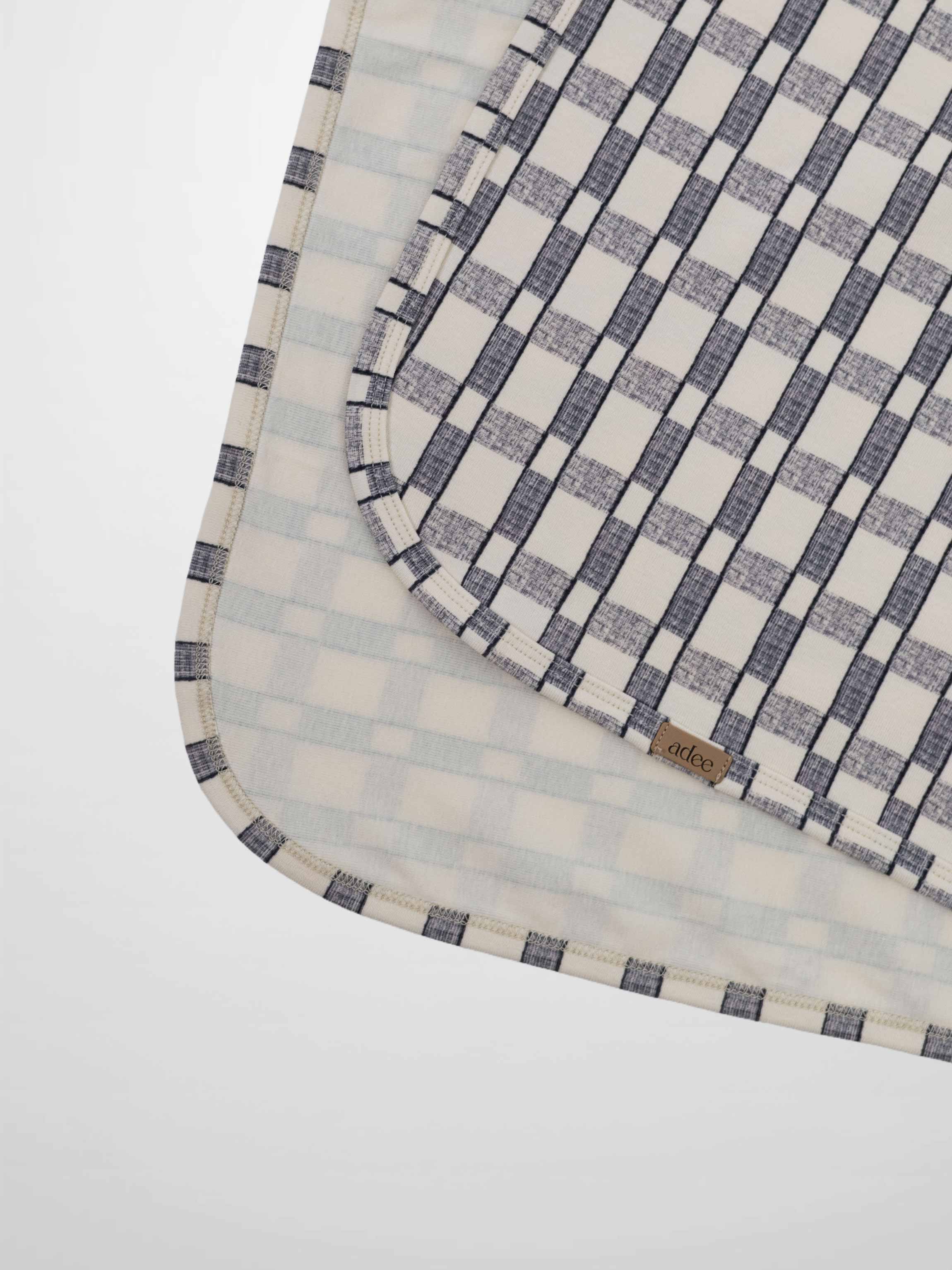 Windowpane Blanket - Blue