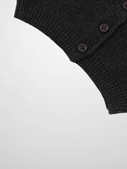 Cropped Cardigan - Heather Grey