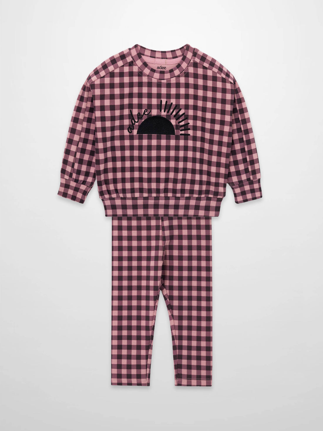 Gingham Pajamas - Burgundy
