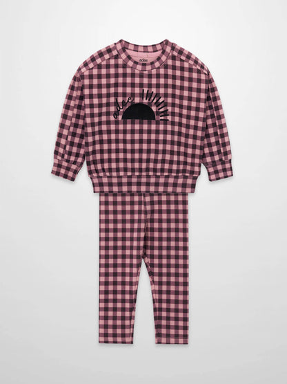 Gingham Pajamas - Burgundy