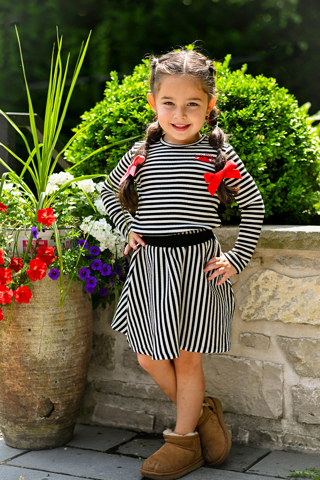 Striped Skirt - Black &amp; White