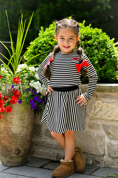 Striped Skirt - Black &amp; White