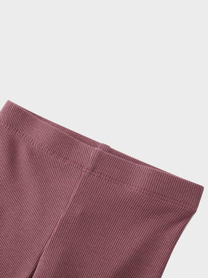 Crossover Thin Ribbed Pajama - Dark Mauve