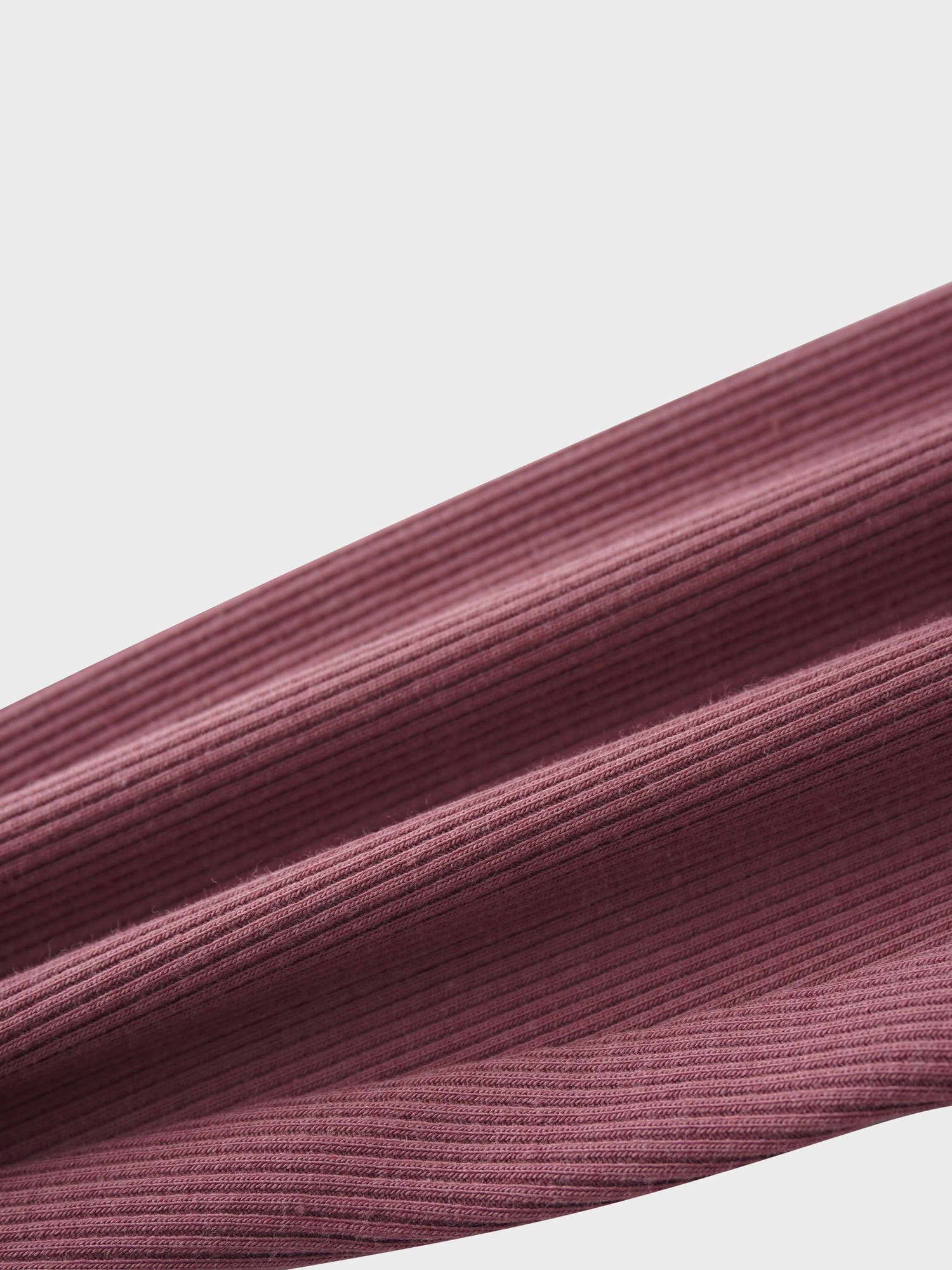 Crossover Thin Ribbed Pajama - Dark Mauve