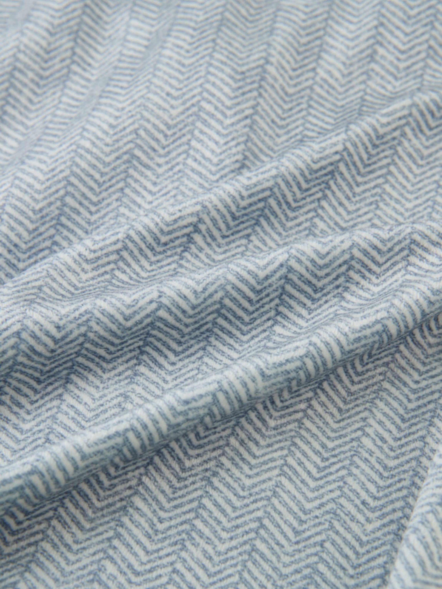 Herringbone pajamas fabric in blue for boys, soft textile