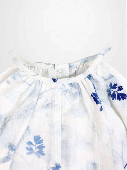 Blue Flower Romper