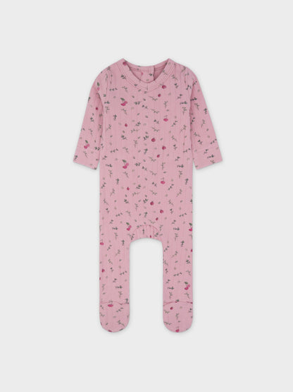 Mini berry Stretchy, Beanie and Bib-Pink